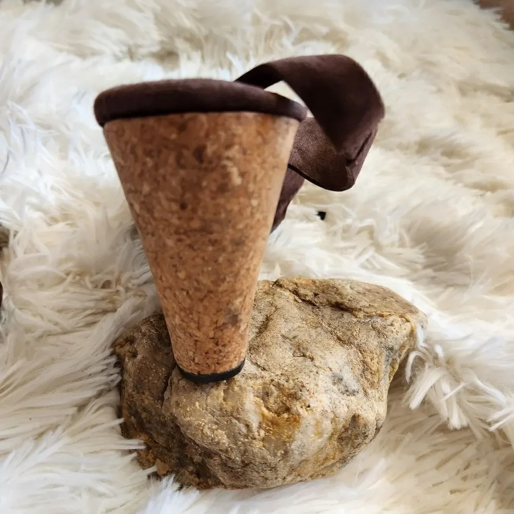 Ugg Hazel leather wrapped cork wedges